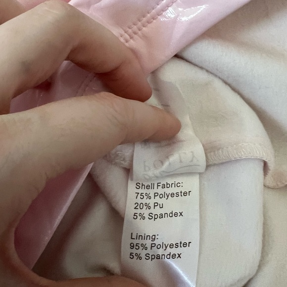 **SOLD*** Oh Polly Pastel Pink Vinyl Bodycon Mini Dress - Picture 8 of 10